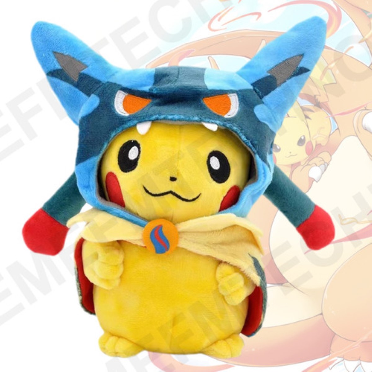 Peluches Pokémon Regalos Excelente Más Calidad 23cm Amarillo Gorra Azul