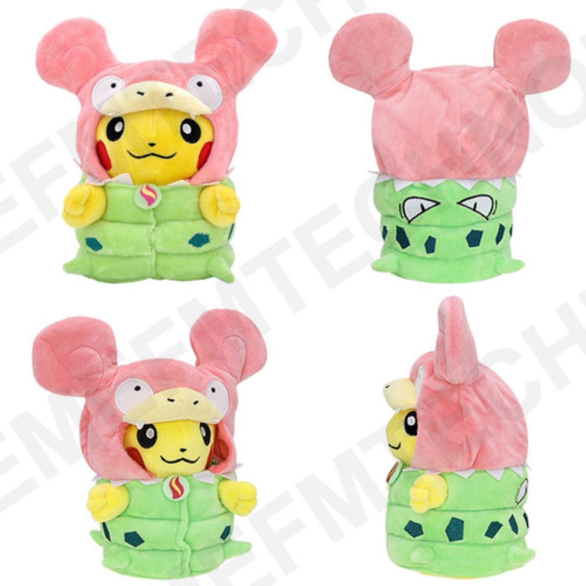 23cm Pikachu Peluche Pokemon Charizard Muñeco amarillo/Gorro Rosa 