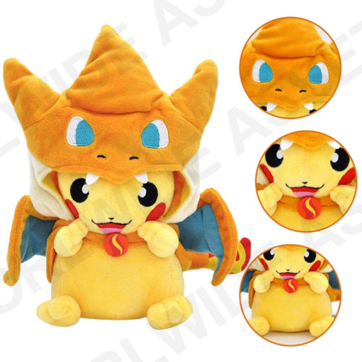 Pikachu Peluche Pokemon Charizard Muñeco De Peluche 23cm gorra naranja