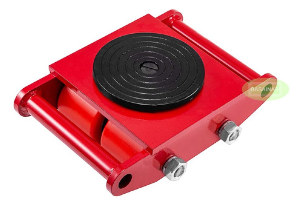 Tortuga Patin Para Mover Carga Pesada 6t Rojo 4 Ruedas Rojo
