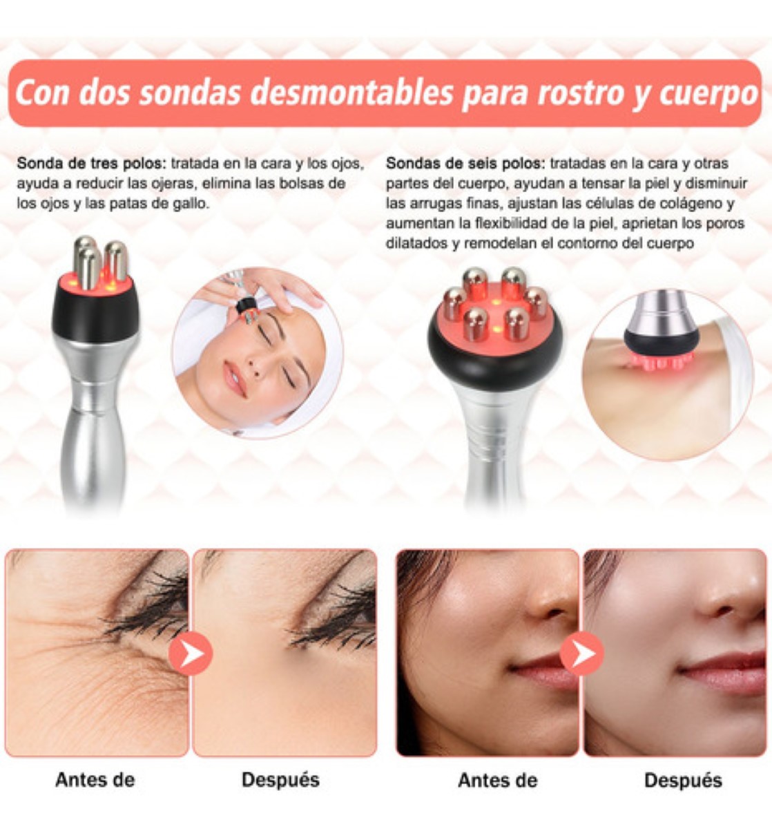 Máquina De Cosmetología Corporal Y Facial Belleza 5 Niveles Blanco