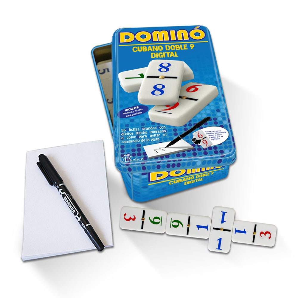 Domino profesional doble nueve tipo cubano