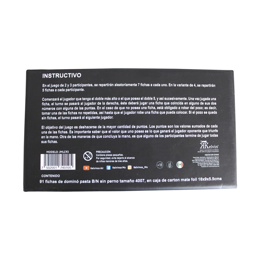 DOMINÓ DOBLE 12 CARTON DIGITAL MINI KELVIN