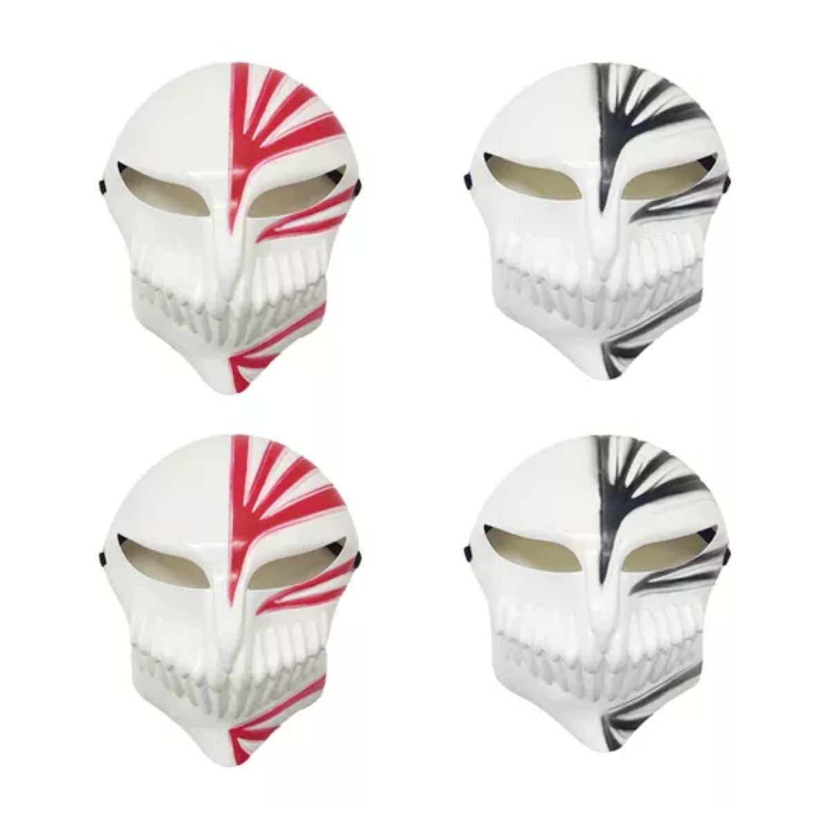 4 Mascaras Halloween Calavera Bleach Cosplay Fiesta Anime Blanco