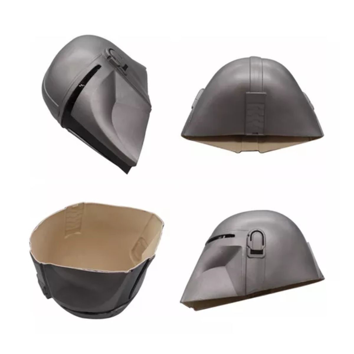Mascara Star Wars Mandalorian Latex Halloween Cosplay Fiesta Gris