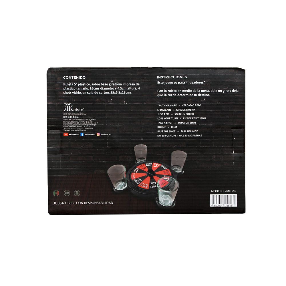 RULETA CASTIGOS SHOTS KELVIN