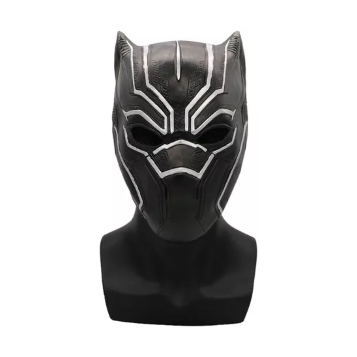 Mascara Black Panther Latex Disfraz Halloween Cosplay Fiesta  Negro