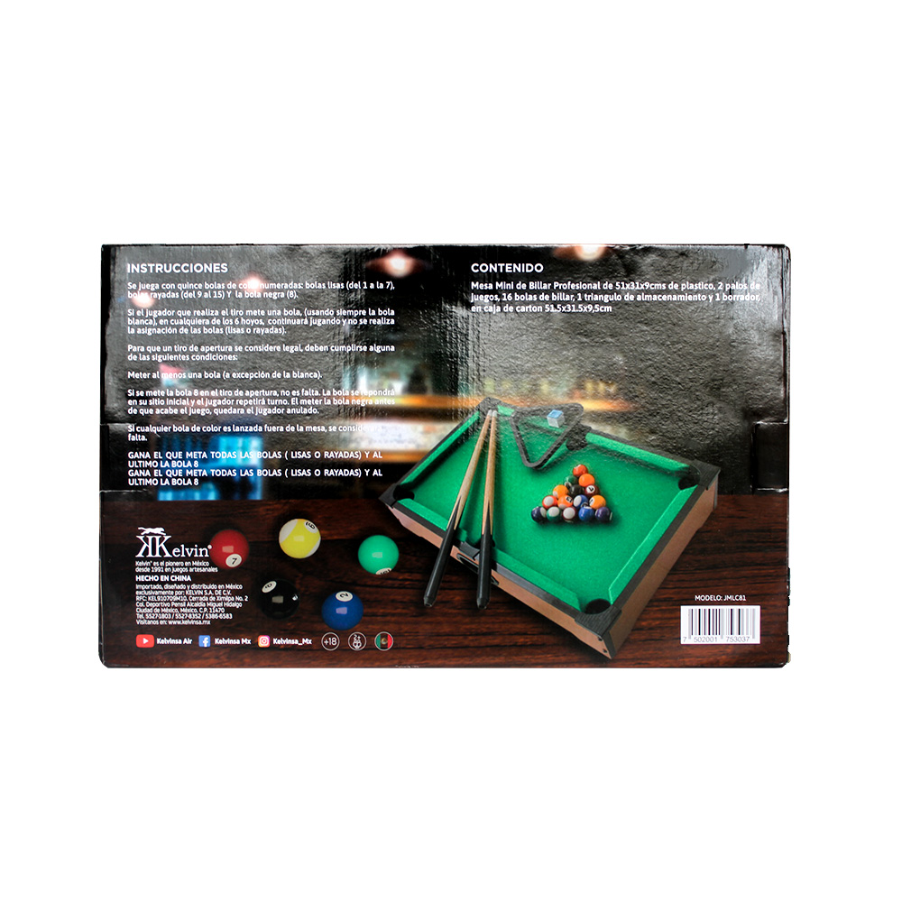 BILLAR MINI KELVIN