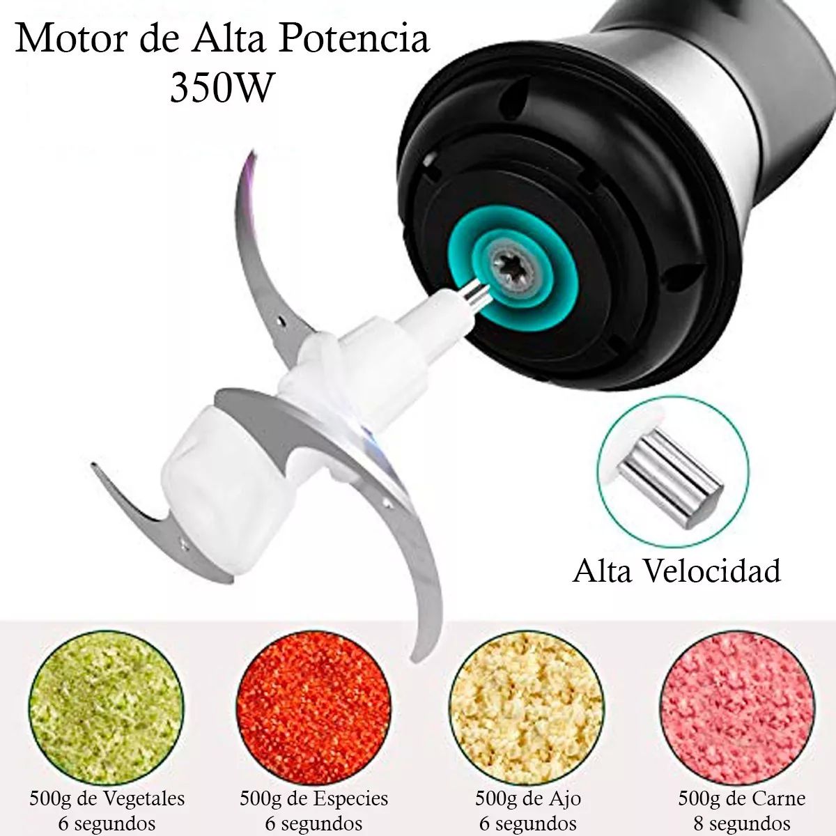 Procesadora De Alimentos Picadora De Carne/verduras 2l 350w.