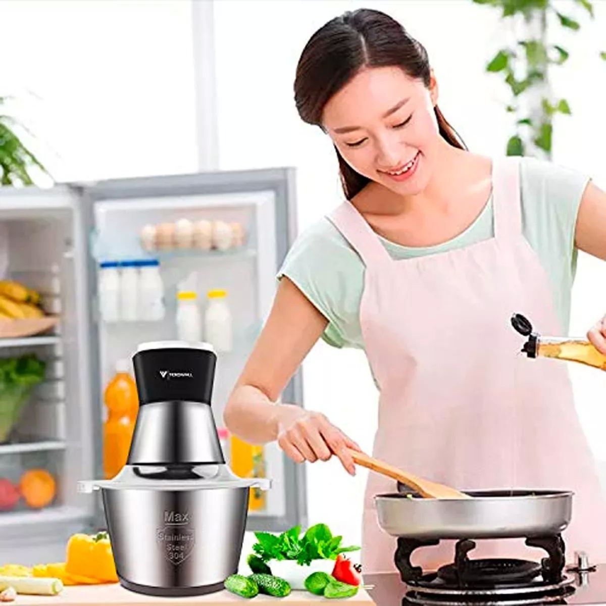 Procesadora De Alimentos Picadora De Carne/verduras 2l 350w.