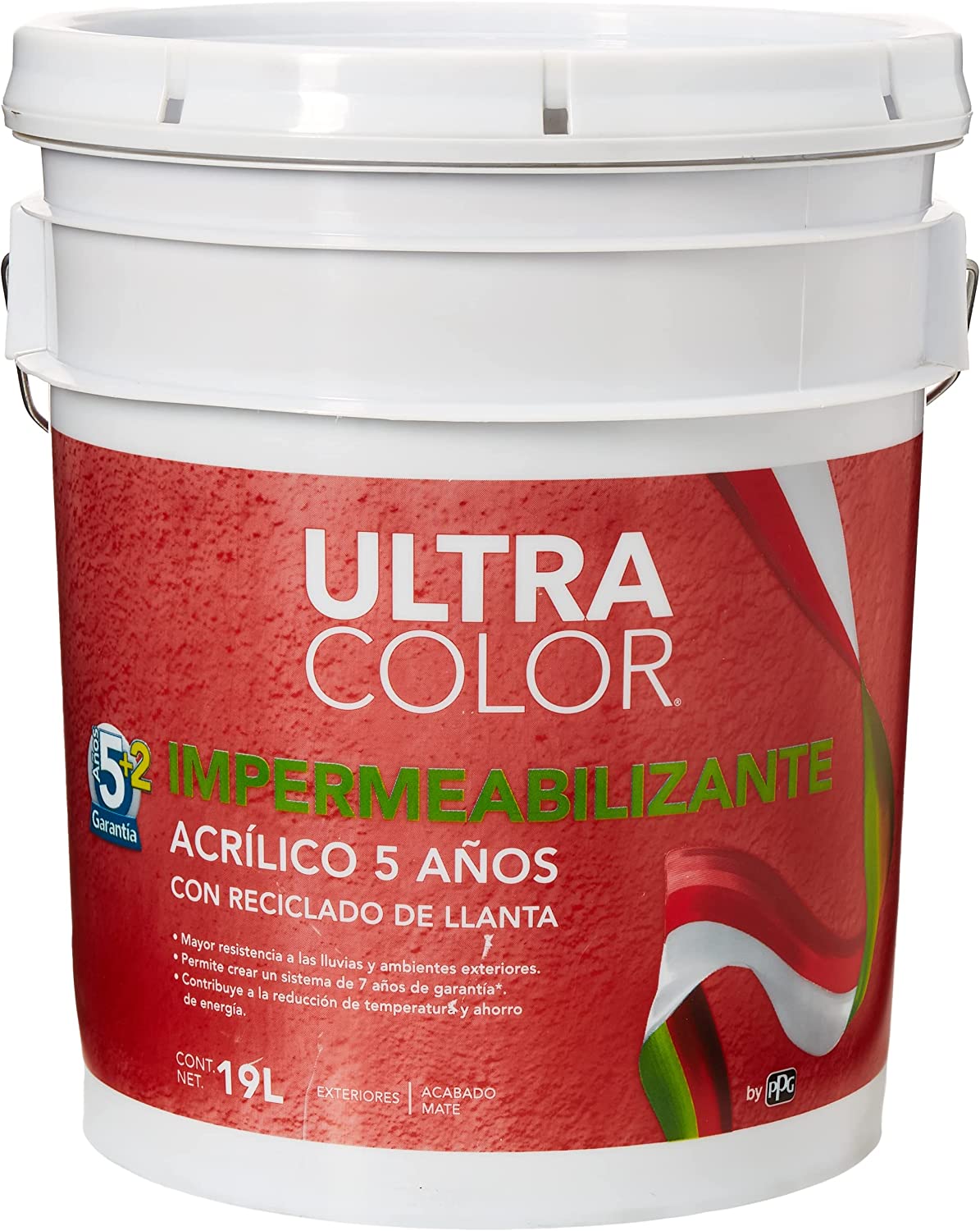 Impermeabilizante Ultracolor 5 Años 19L Rojoterra Ecologico