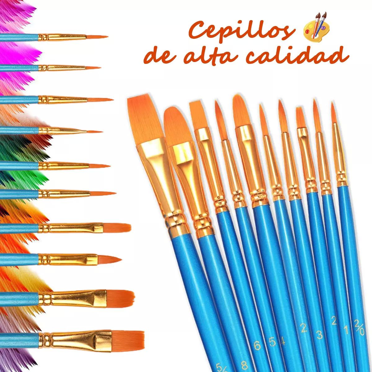 Kit De Pintura Acrílica 24 Colores 12 Ml Y Oleo Pincel 10pzs
