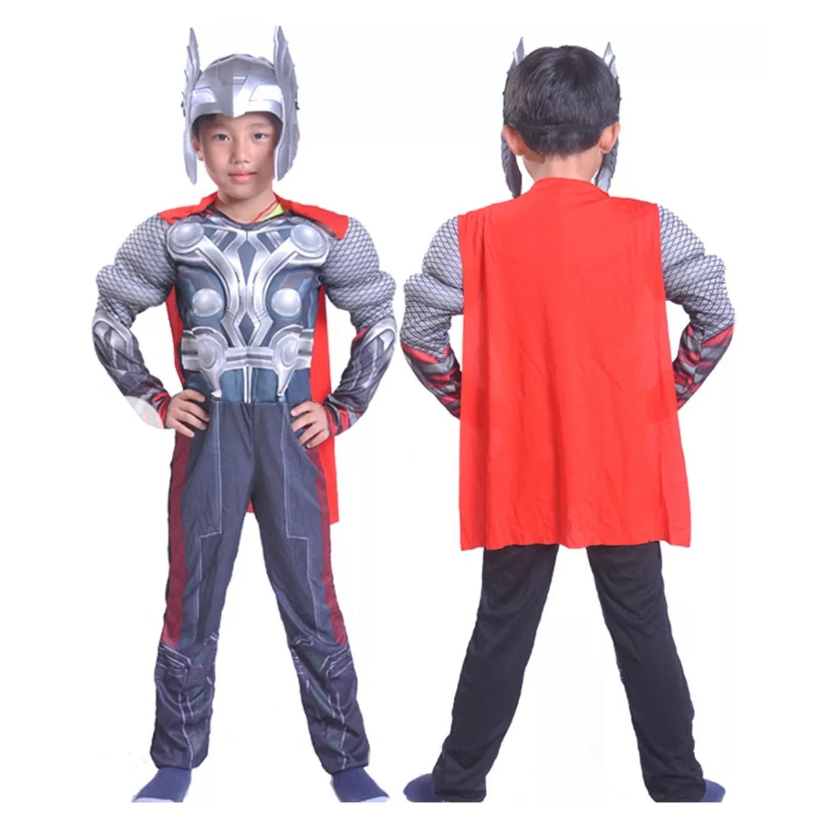 Disfraz Thor Cosplay Halloween Musculoso Superheroes Niños Talla G