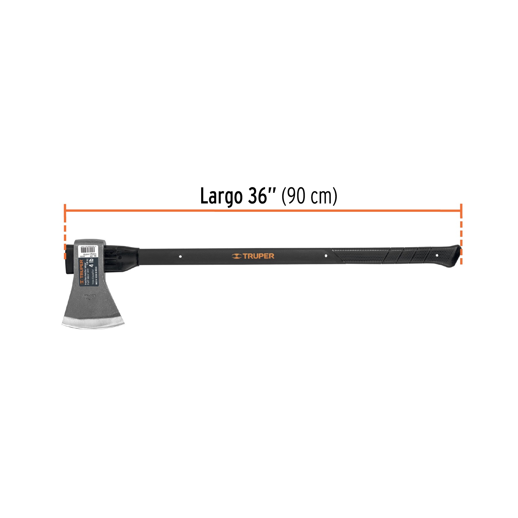 HACHA MEDIA LABOR 4 LB MANGO DE 36", TRUPER 14972