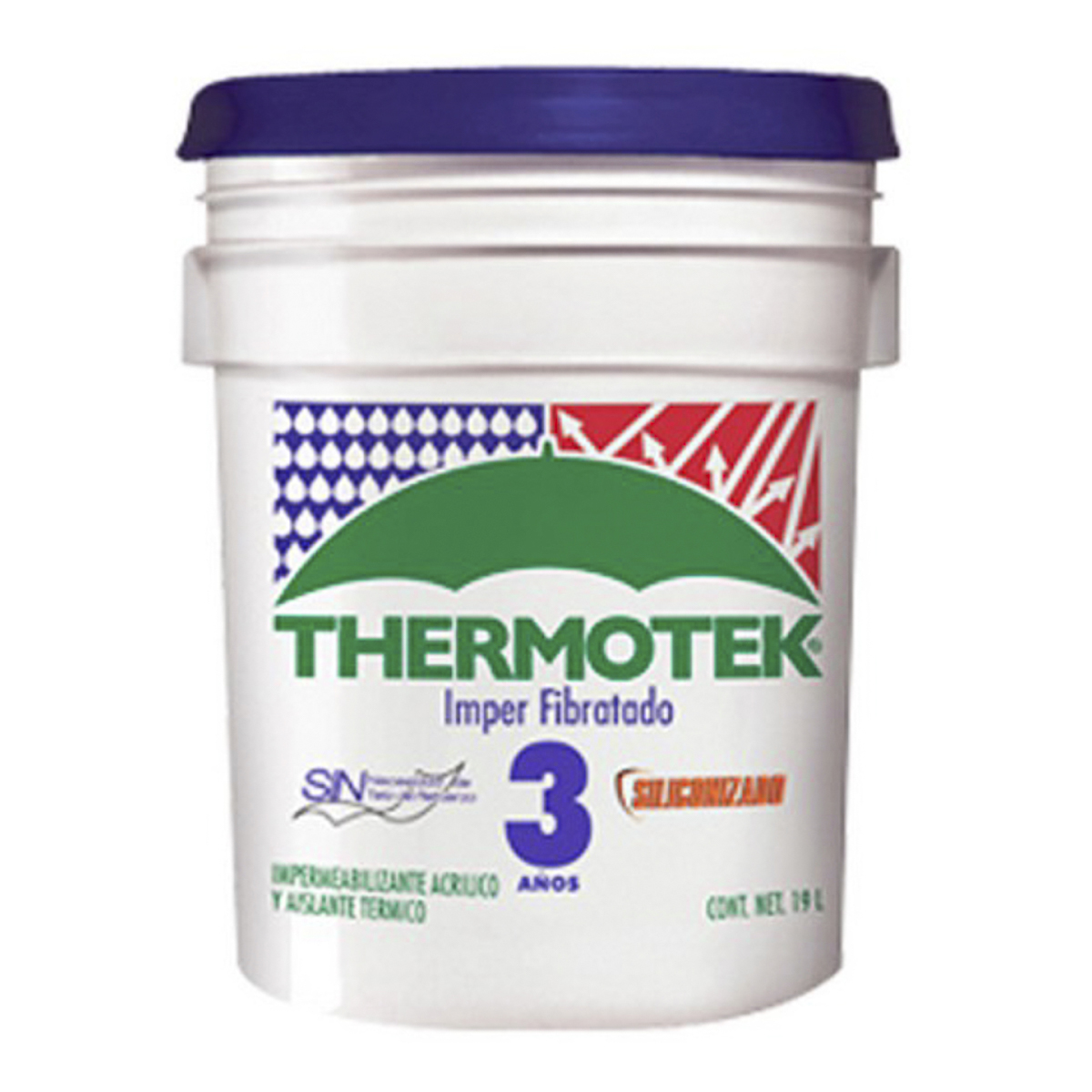 Impermeabilizante 3 Años Rojo Fiber Max 5 1 Thermotek 101239