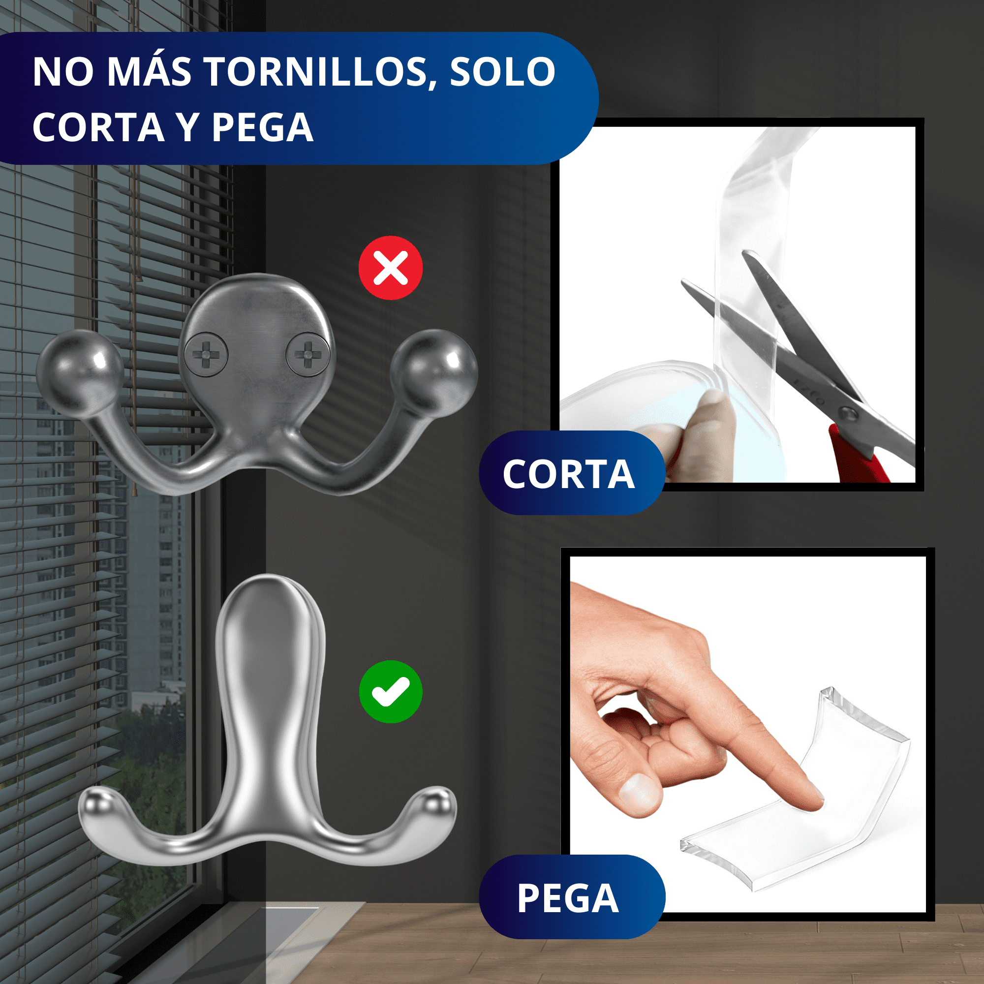 Cinta Doble Cara Adhesiva Ecomlab Transparente Nano Tape 5 Metros