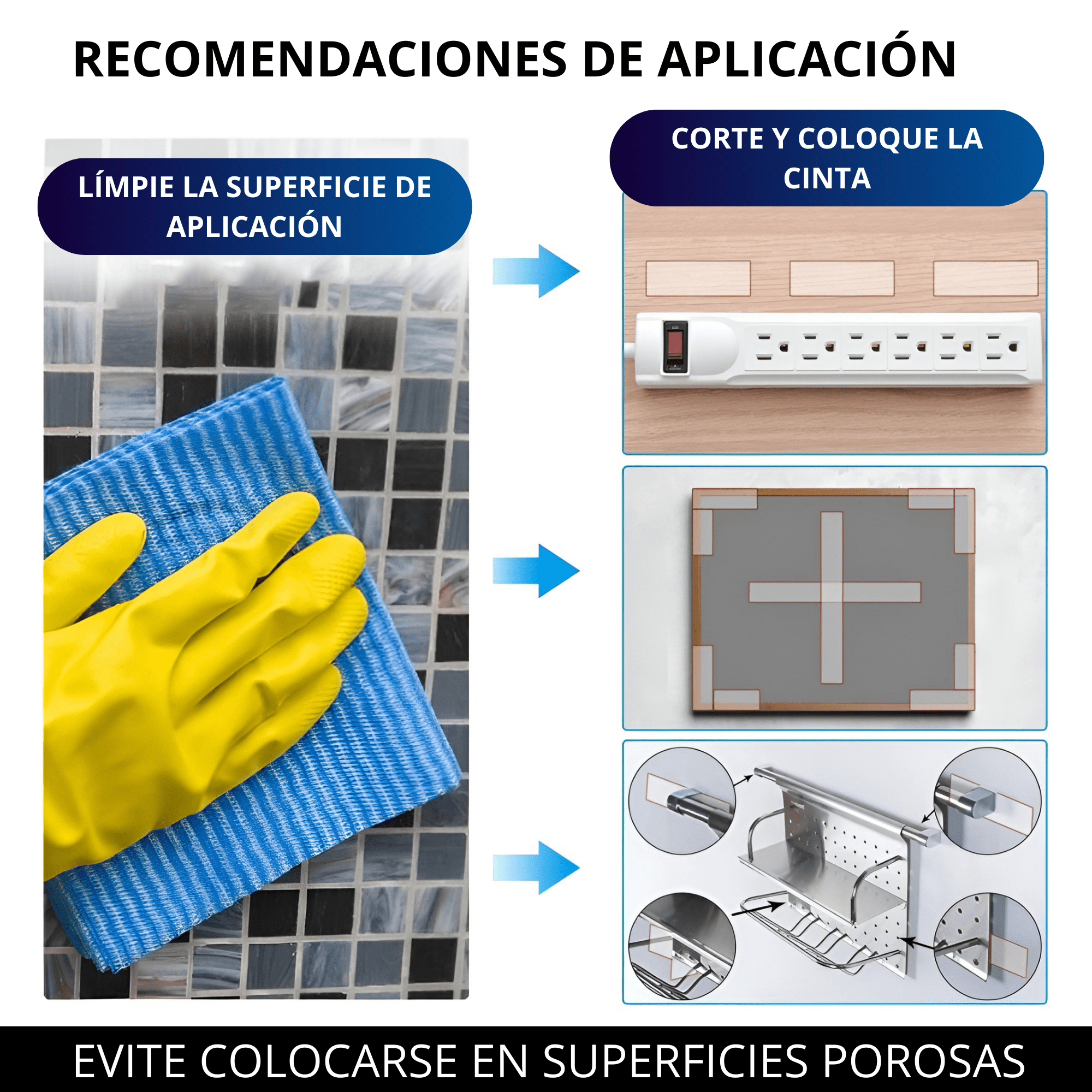 Cinta Doble Cara Adhesiva Ecomlab Transparente Nano Tape 5 Metros
