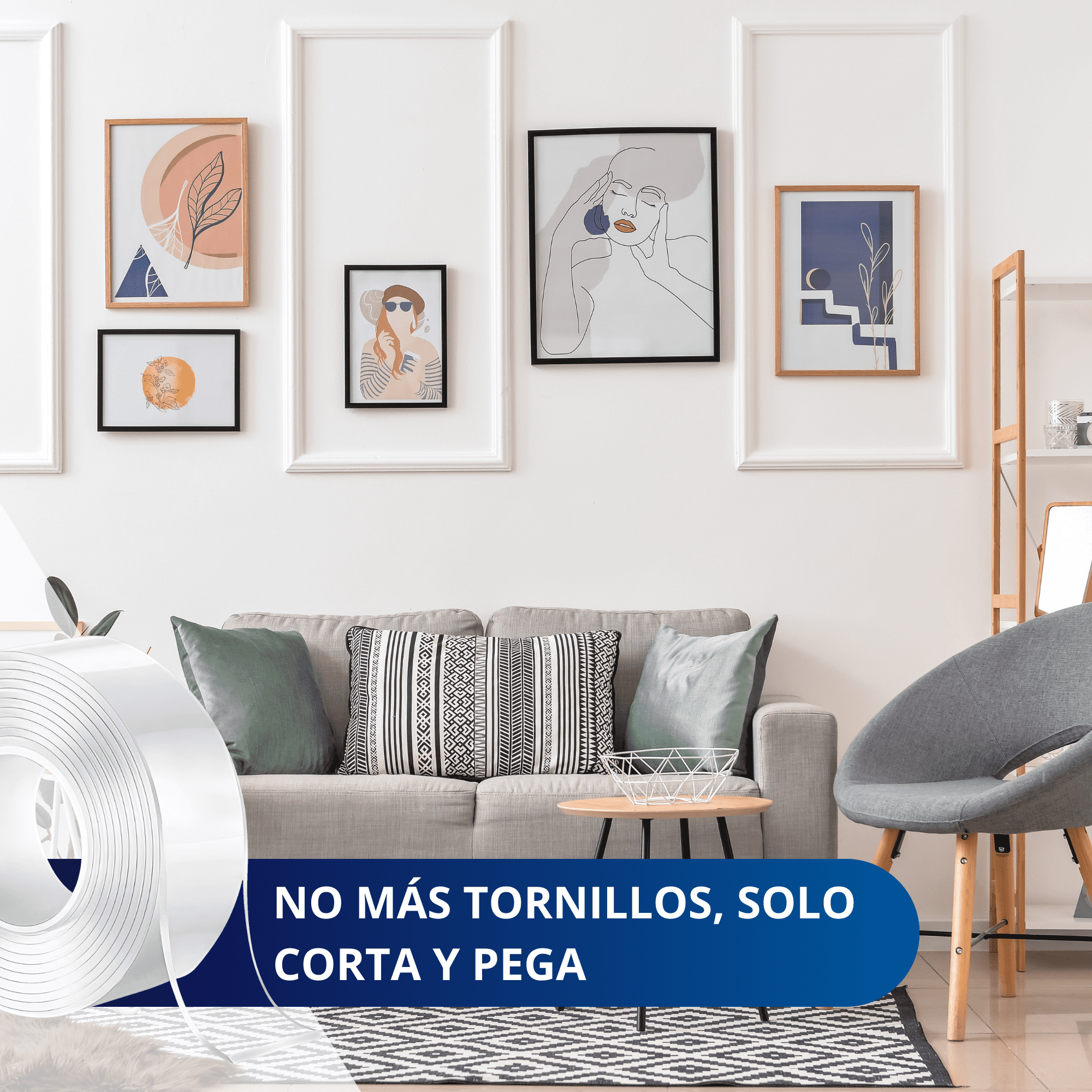 Cinta Doble Cara Adhesiva Ecomlab Transparente Nano Tape 5 Metros