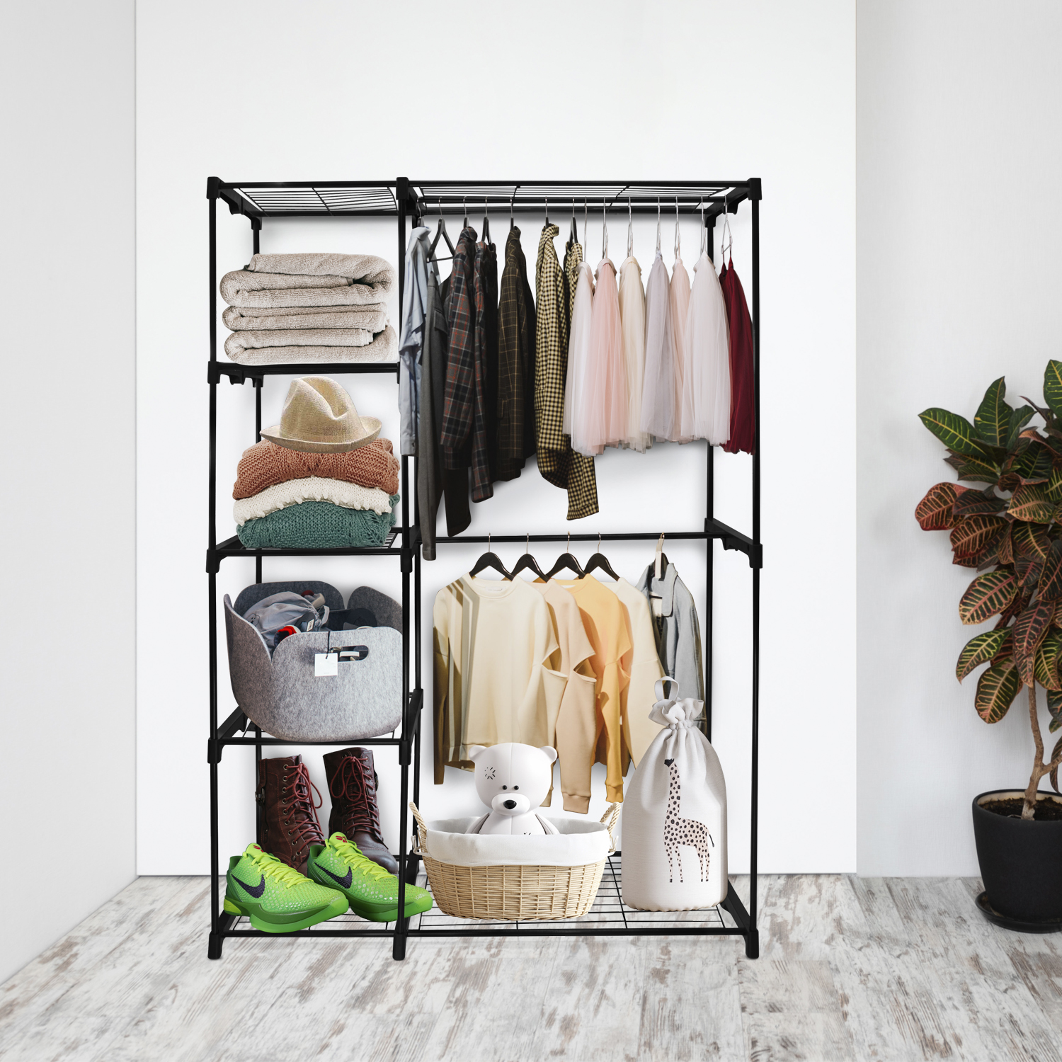 Closet Minimalista ,Guardarropa Ropero Tubular Metálico 