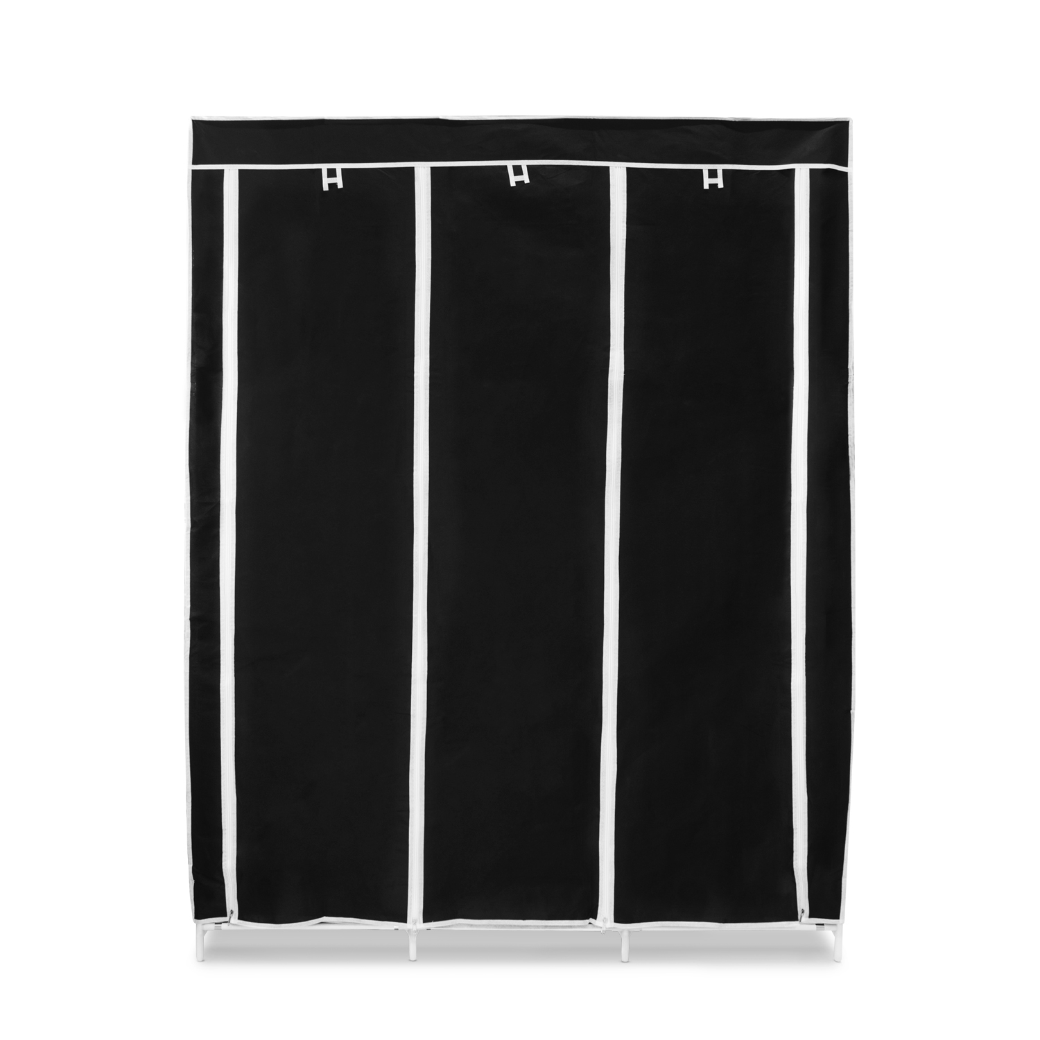 Closet Portátil Negro ,Ropero Armable De Tela 3 Puertas Para Ropa
