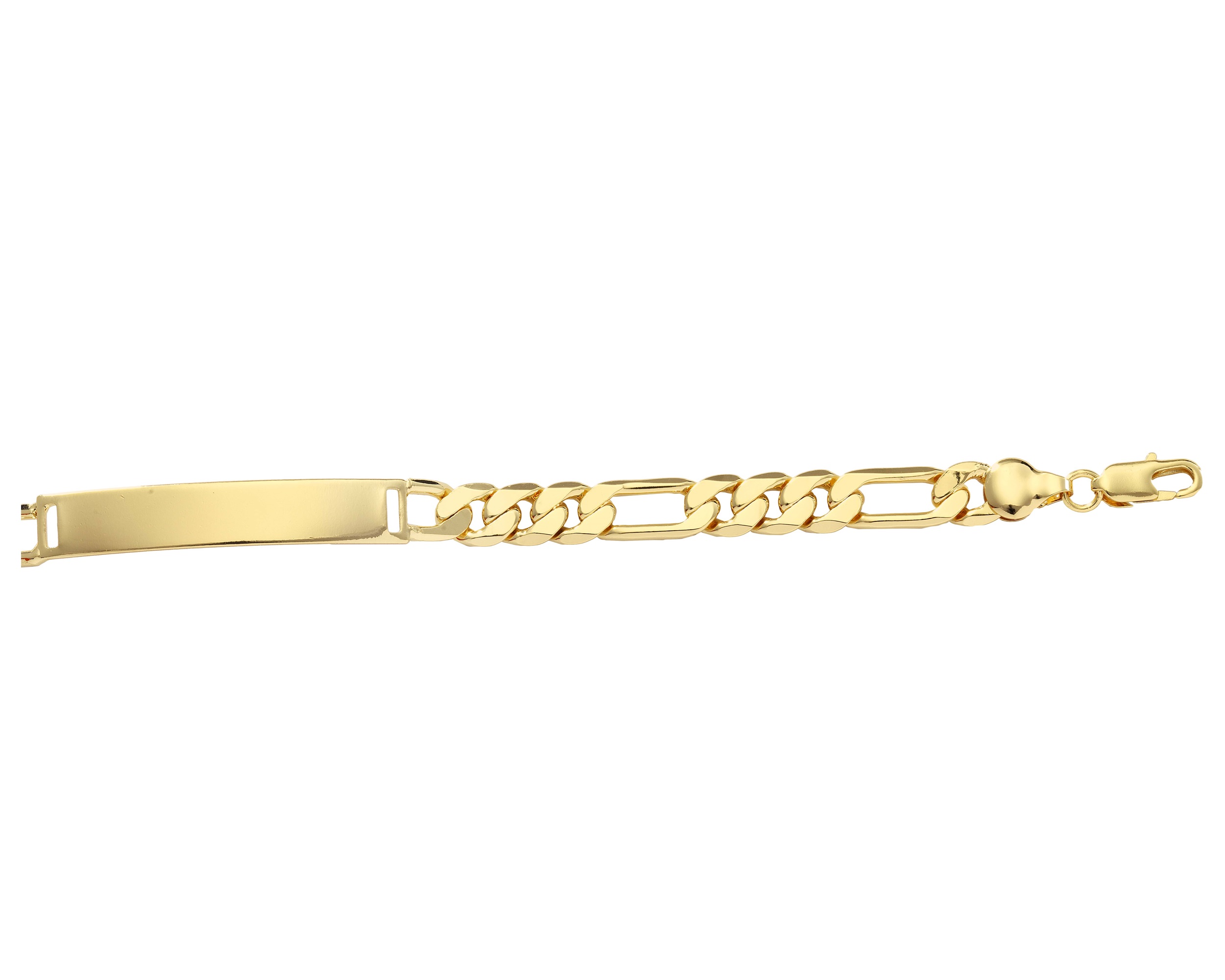 Pulsera Esclava Chapa de Oro 18K Horoz Placa lisa 22cm SH2.