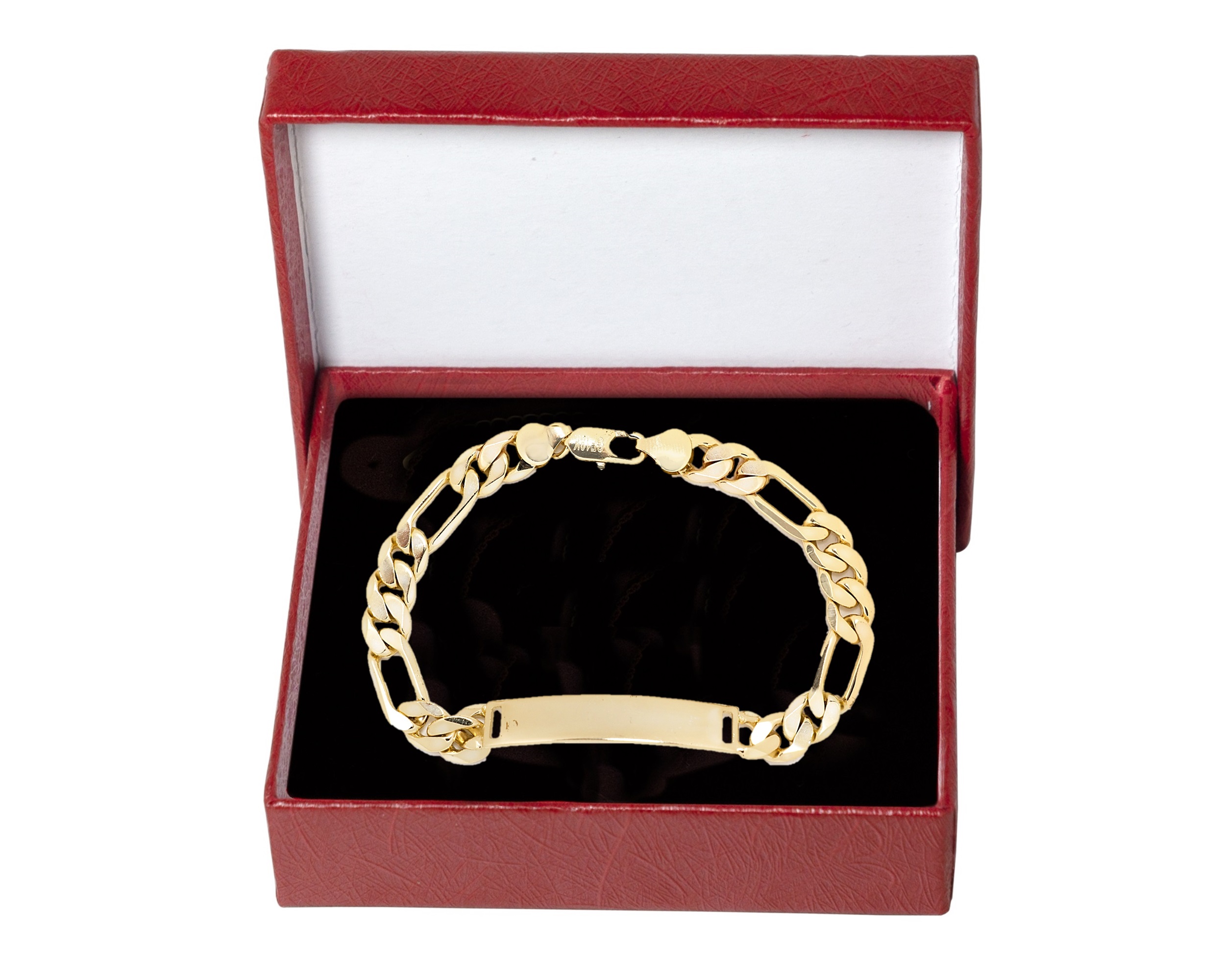 Pulsera Esclava Chapa de Oro 18K Horoz Placa lisa 22cm SH2.