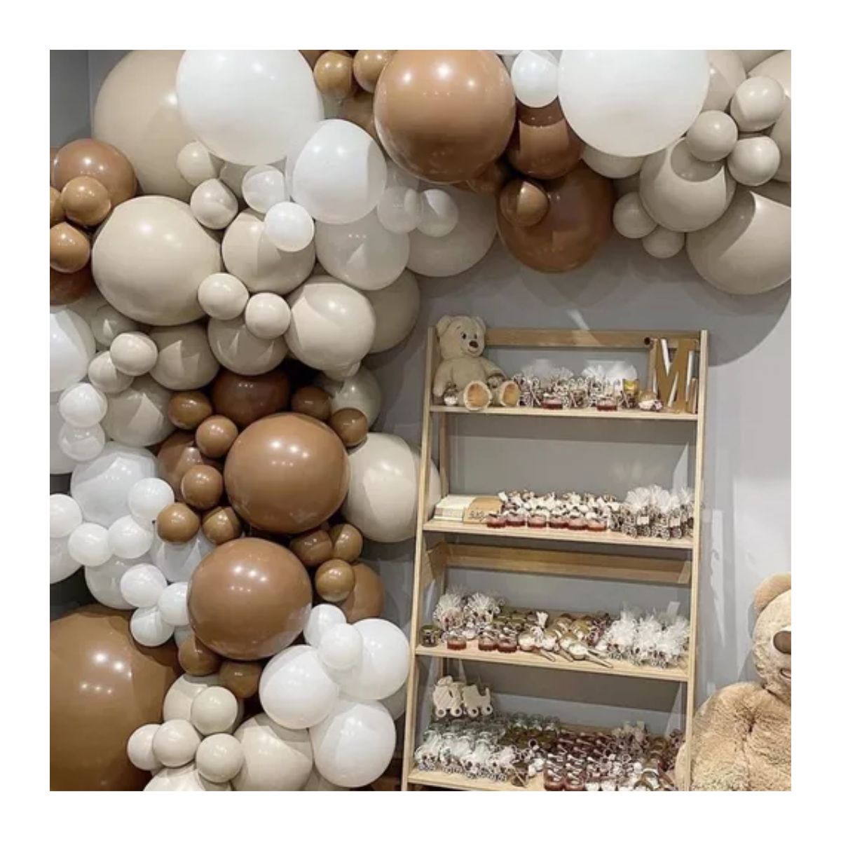 Guirnalda De Globos Arco Boda Cumpleaños Fiesta Decoración Cafe/Blanco