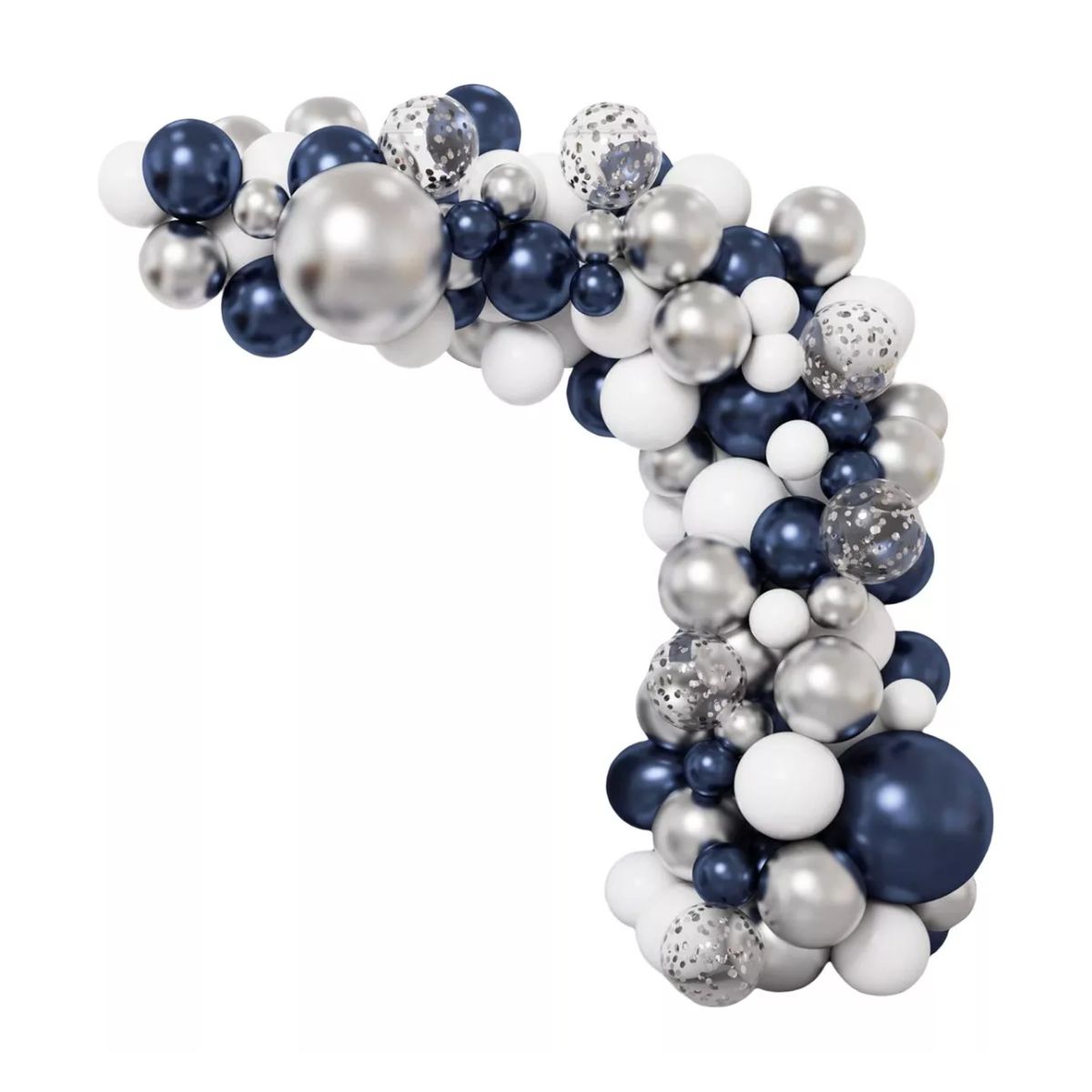 Guirnalda De Globos Arco Cumpleaños Globo Fiesta Decoración Azul/GRIS/Blanco