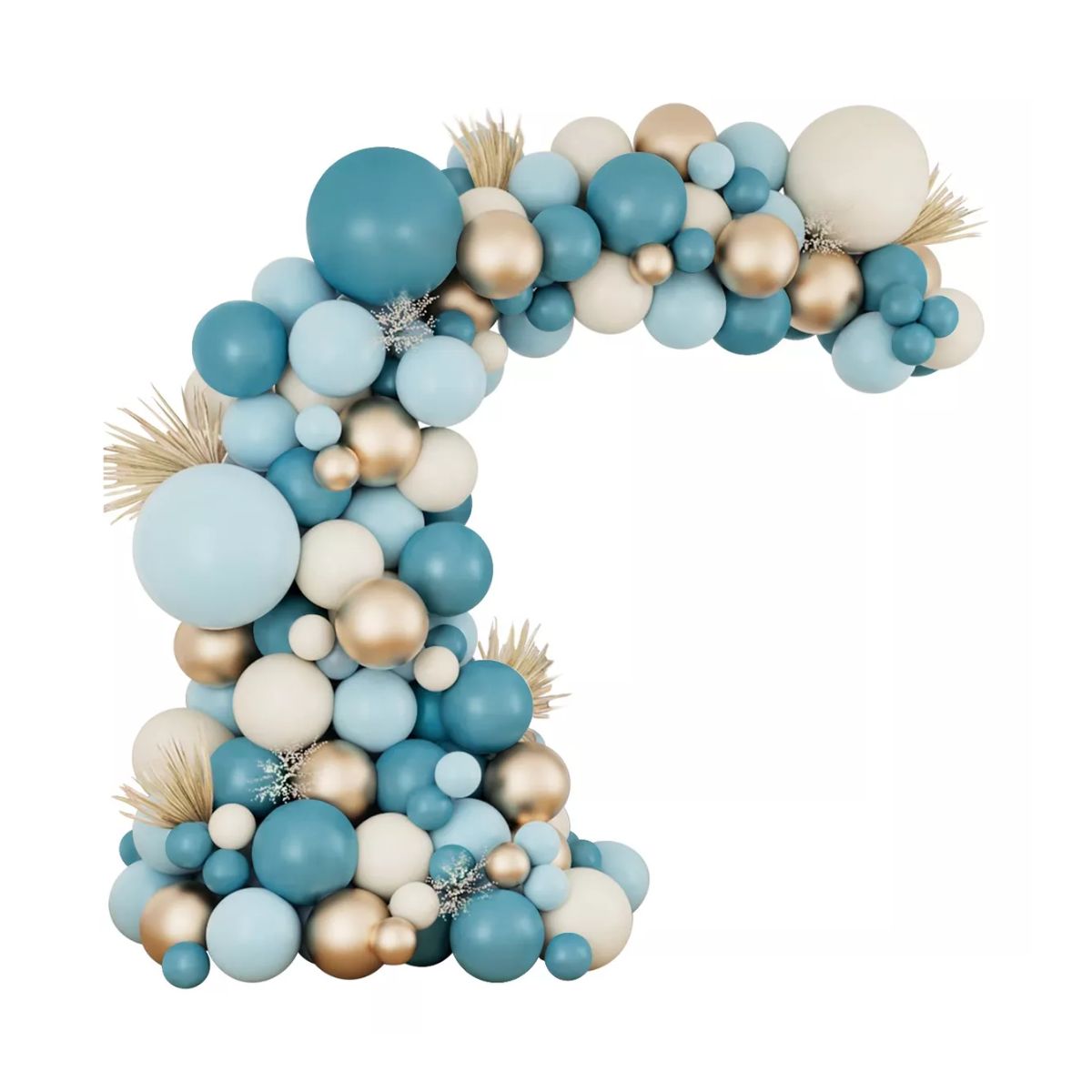 Guirnalda De Globos Azules Decoracion Con 115 Globos Azul/Dorado/Blanco