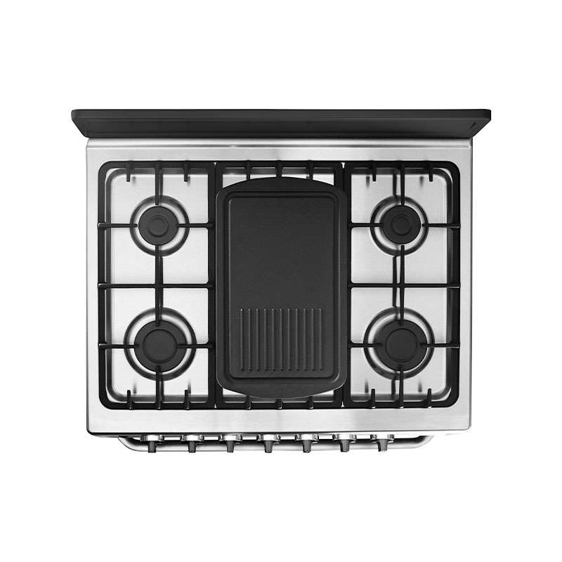 Estufa de Piso Midea MGS30FS1BEABB 6 Quemadores 30" Plus Chef Negra 