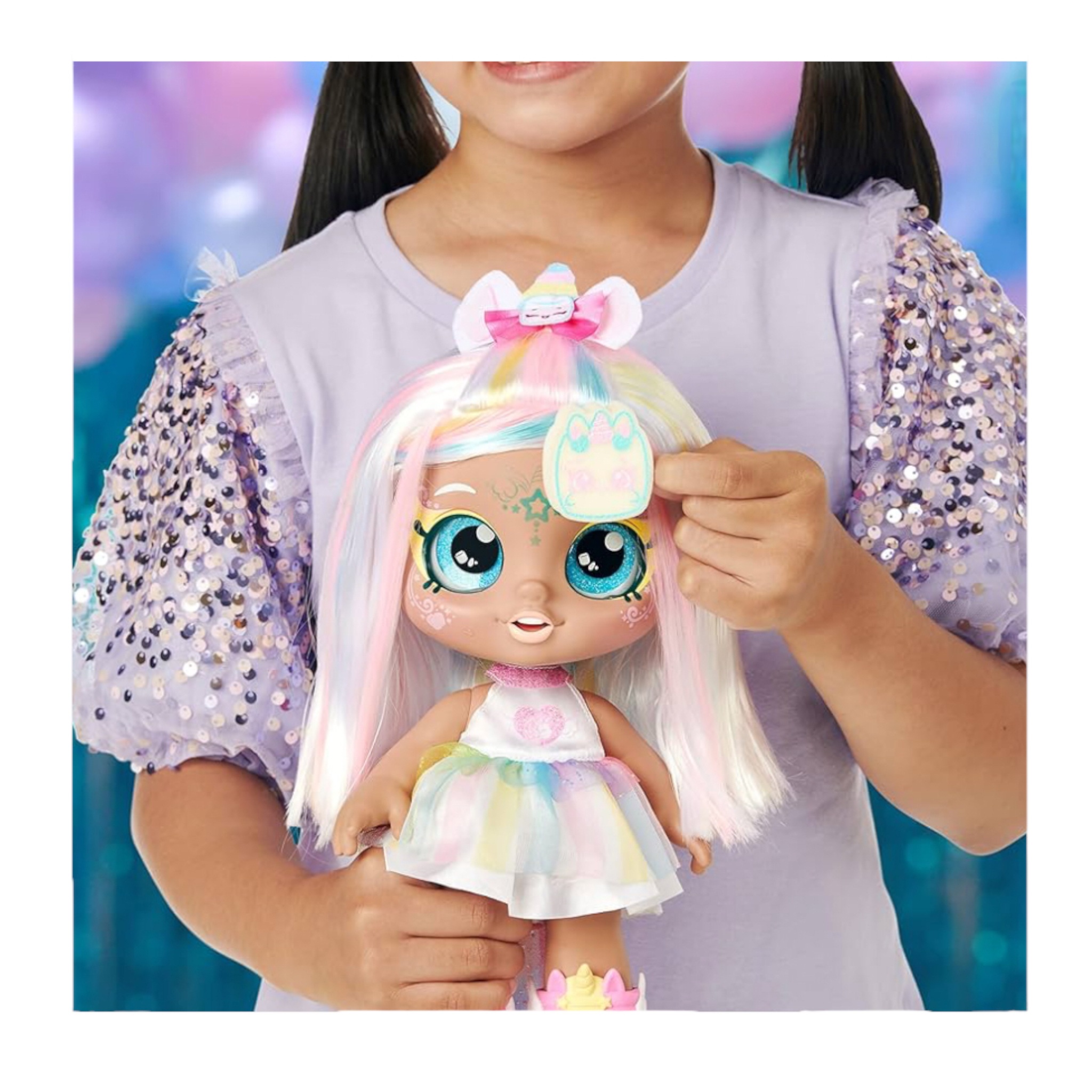 Muñeca KindiKids Disfraz Mágico Masha Mello Unicornio