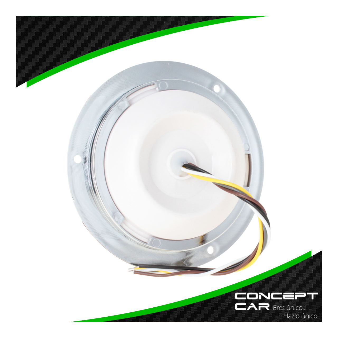 Par Plafon Redondo 6 Led Gel Alta Baja Estrobo Turbina 12-24v