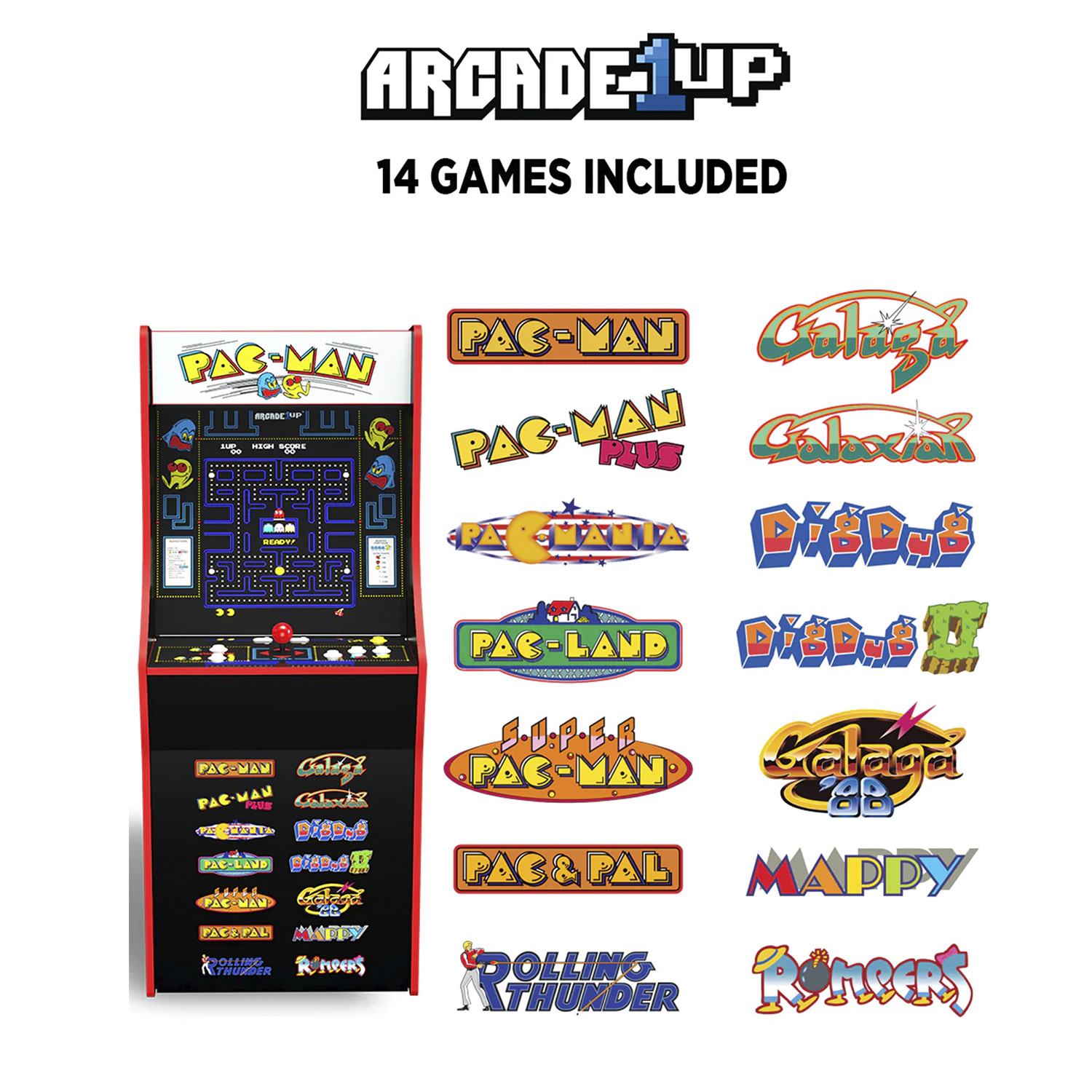 Maquinita De Juegos Arcade 14 Juegos Clásicos + Base pac man