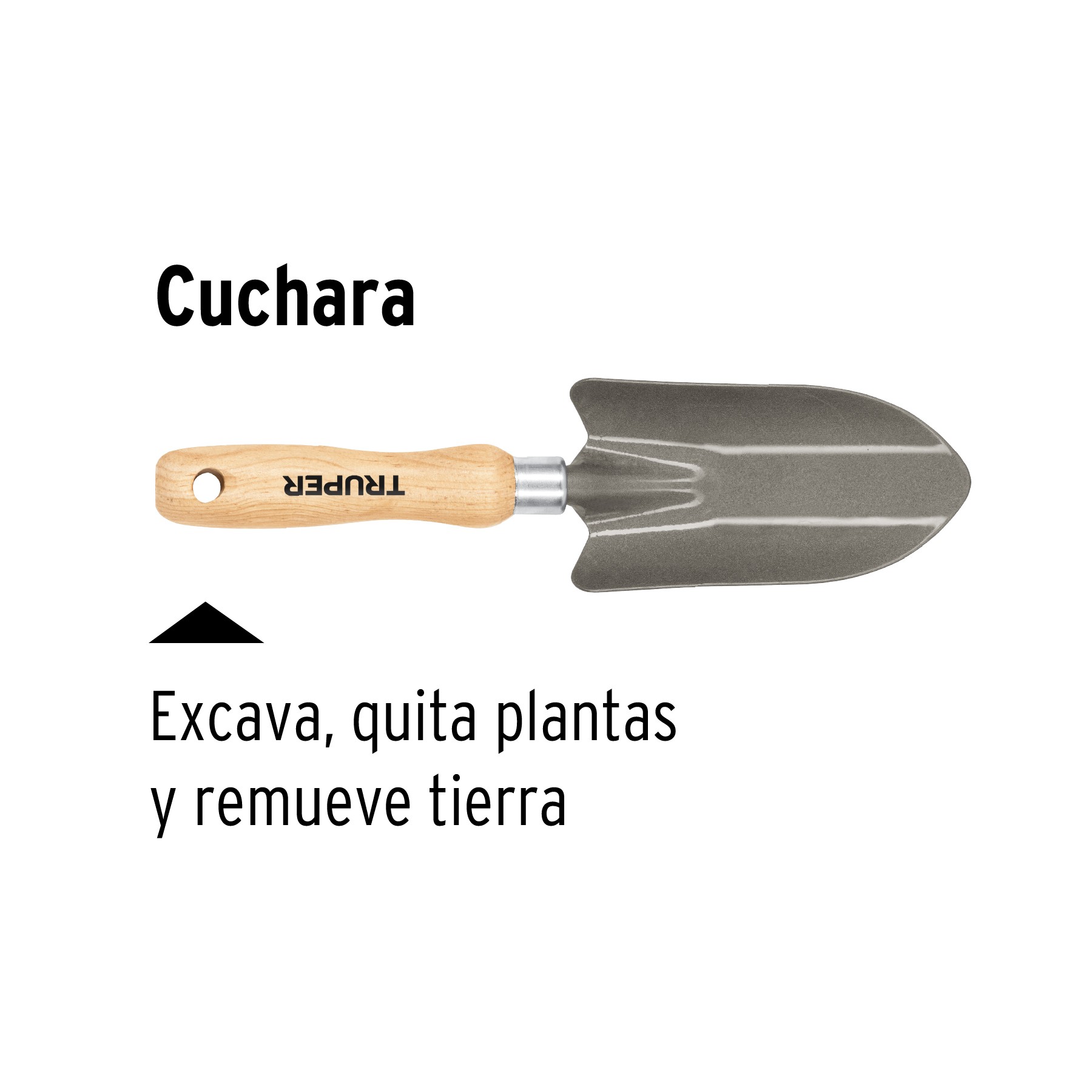 CUCHARA PARA JARDÍN, MANGO DE 6", TRUPER 15020