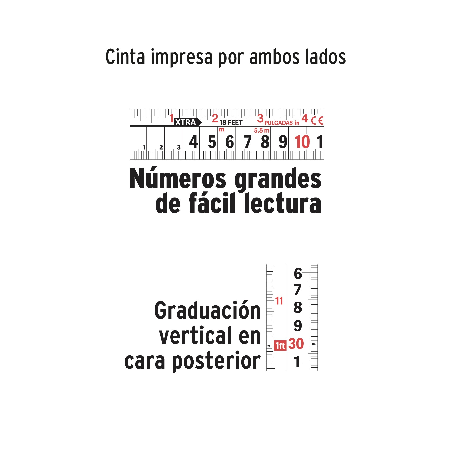 FLEXÓMETRO XTRA 7.5 M CINTA EXTRA ANCHA 28 MM, TRUPER 15025