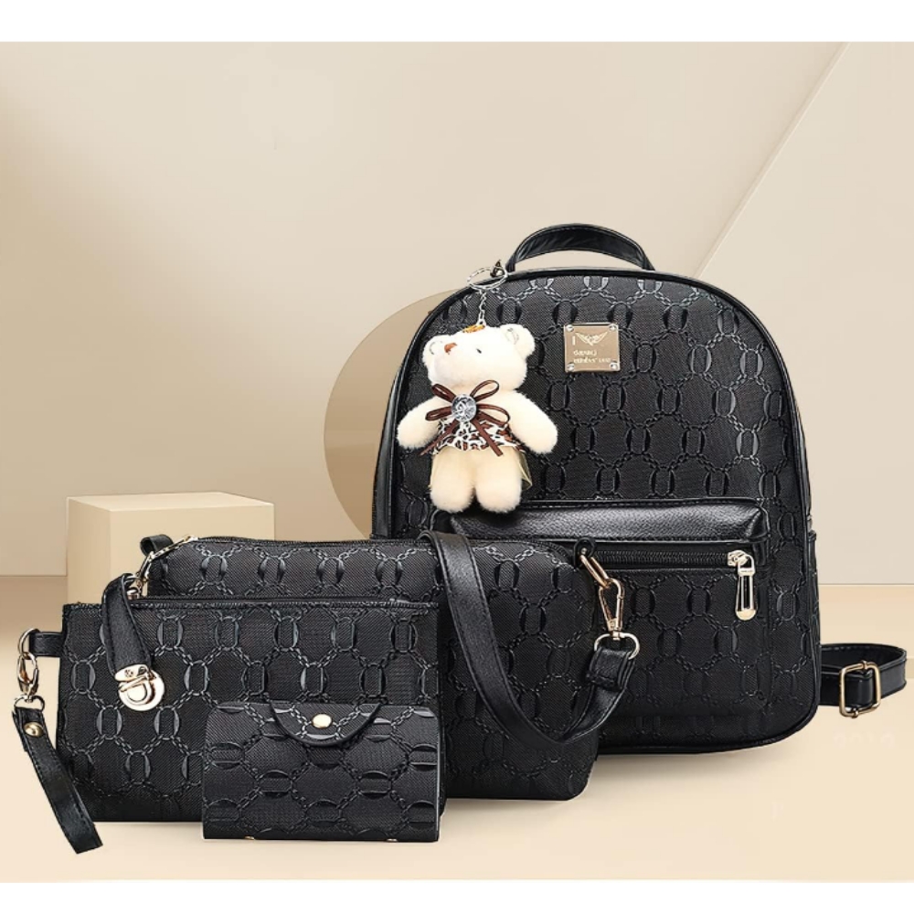 Mochila moderna casual mujer 4 piezas
