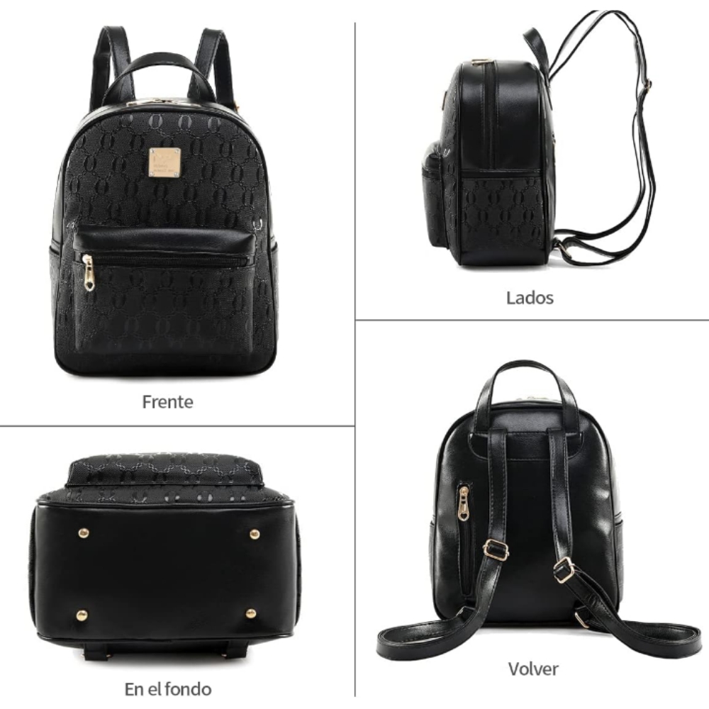 Mochila moderna casual mujer 4 piezas