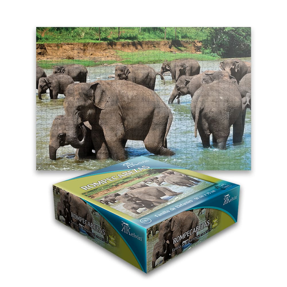 ROMPECABEZAS 1000PZAS CH ELEFANTES KELVIN