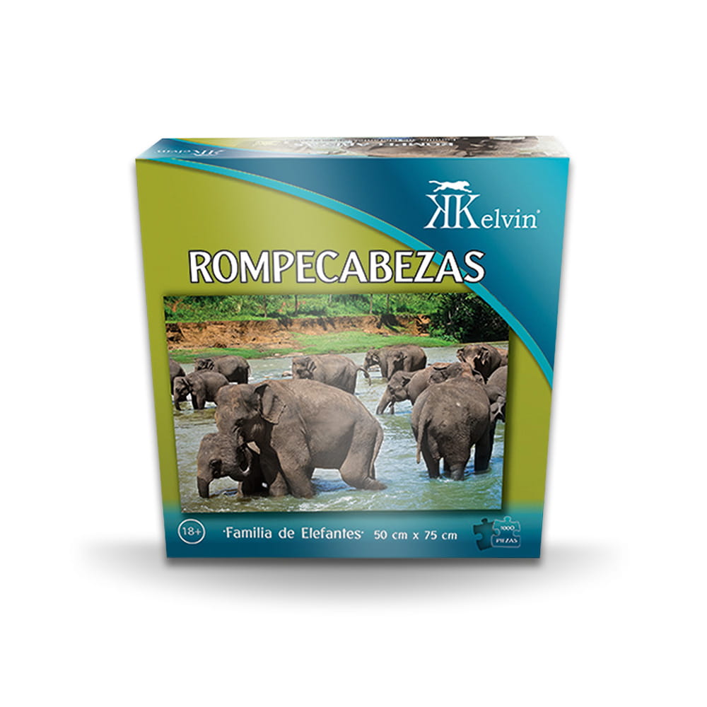 ROMPECABEZAS 1000PZAS CH ELEFANTES KELVIN