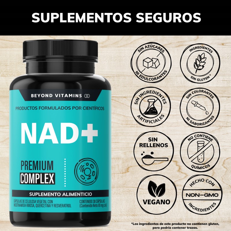Suplemento Alimenticio Beyond Vitamins Nicotinamida Ribosa 30 cápsulas