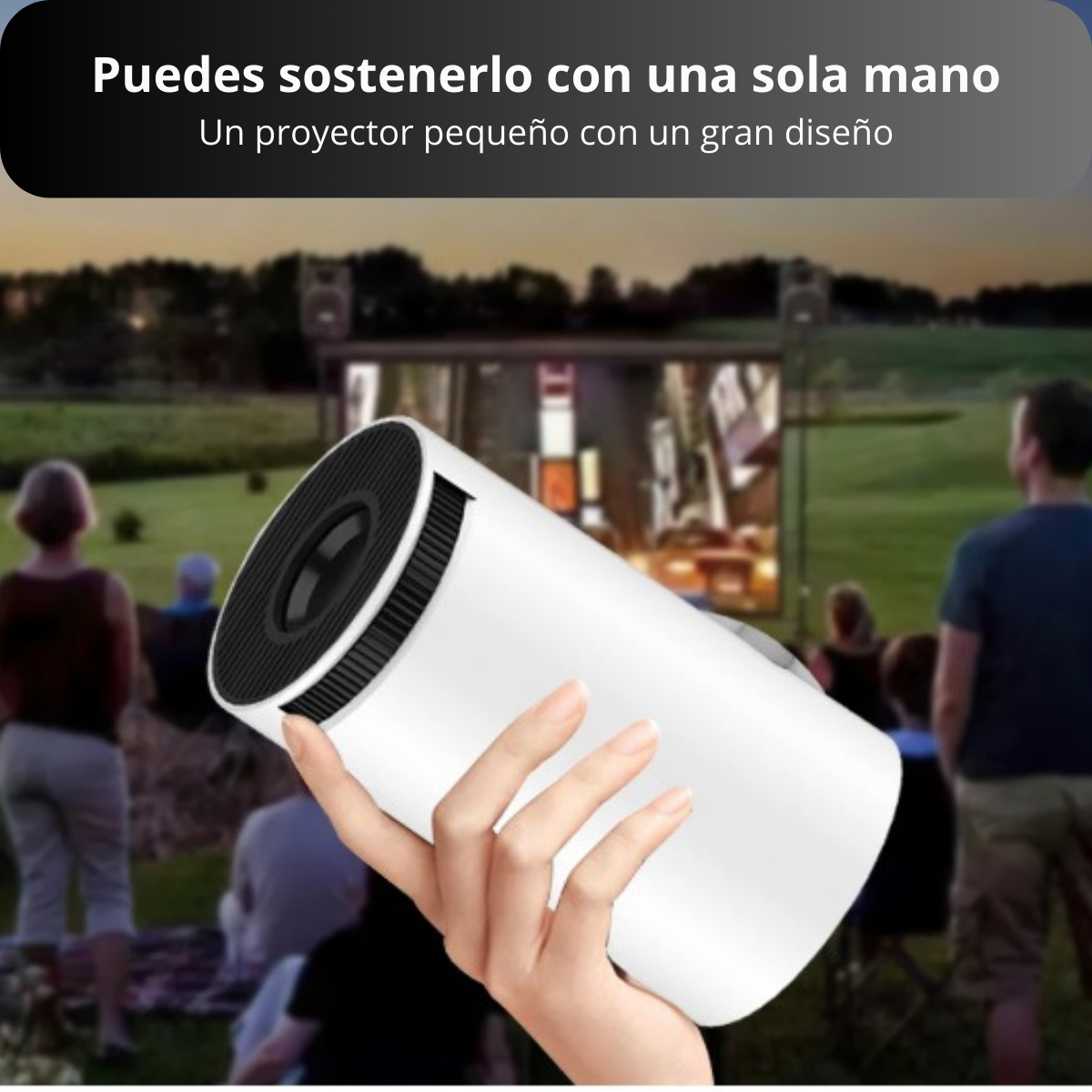 Proyector Hy300 5g 4k Compatible con iOS y Android Blanco.