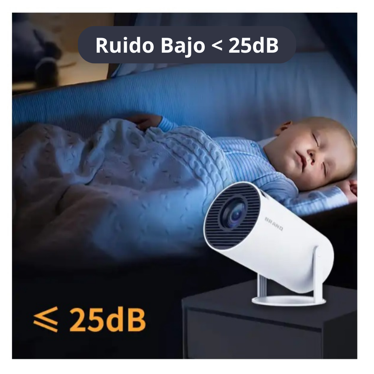 Proyector Hy300 5g 4k Compatible con iOS y Android Blanco.