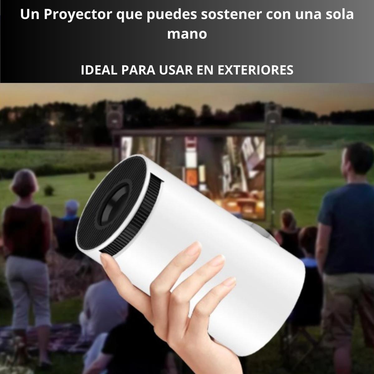 Proyector Hy300 5g 4k Compatible con iOS y Android Blanco.