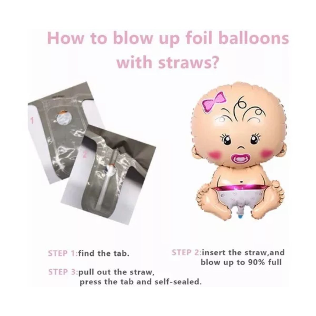 Baby Shower Niñas Decoraciones, Globos Rosas Bebé Rosa