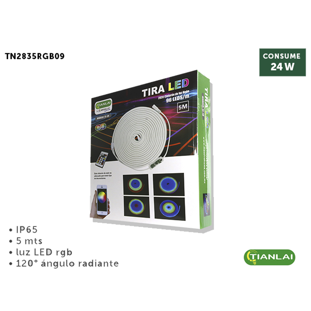 Tira Led Flexible Multifunción de 5 Metros de Largo IP65