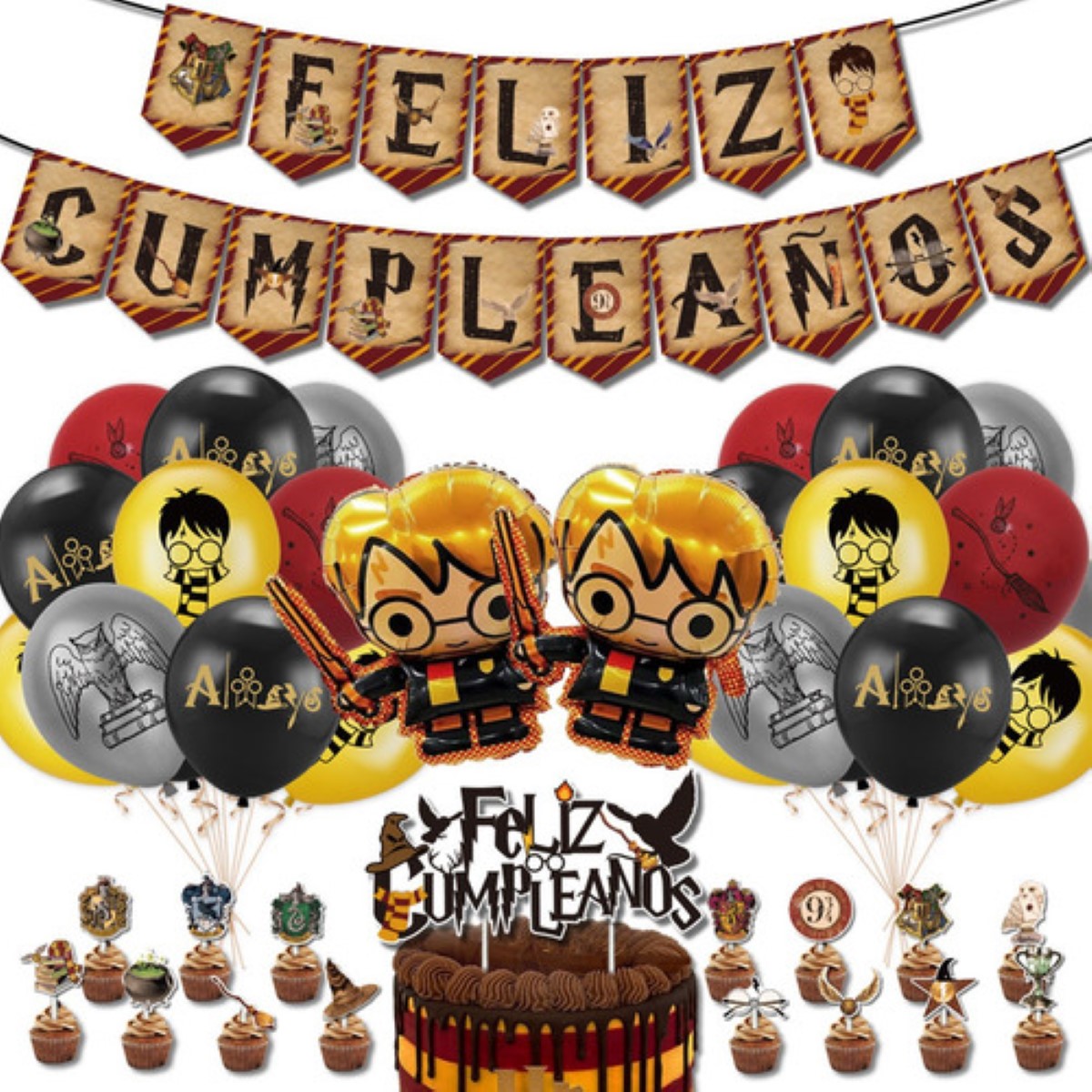 Globos De Cumpleaños Decoracion Fiesta Harry Potter Infantil 