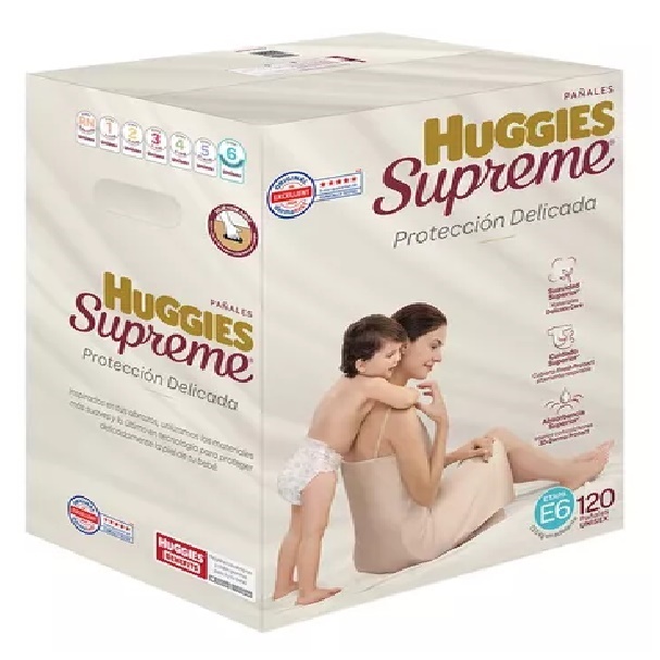 Pañales Huggies Supreme Etapa 6 Unisex 120 Piezas