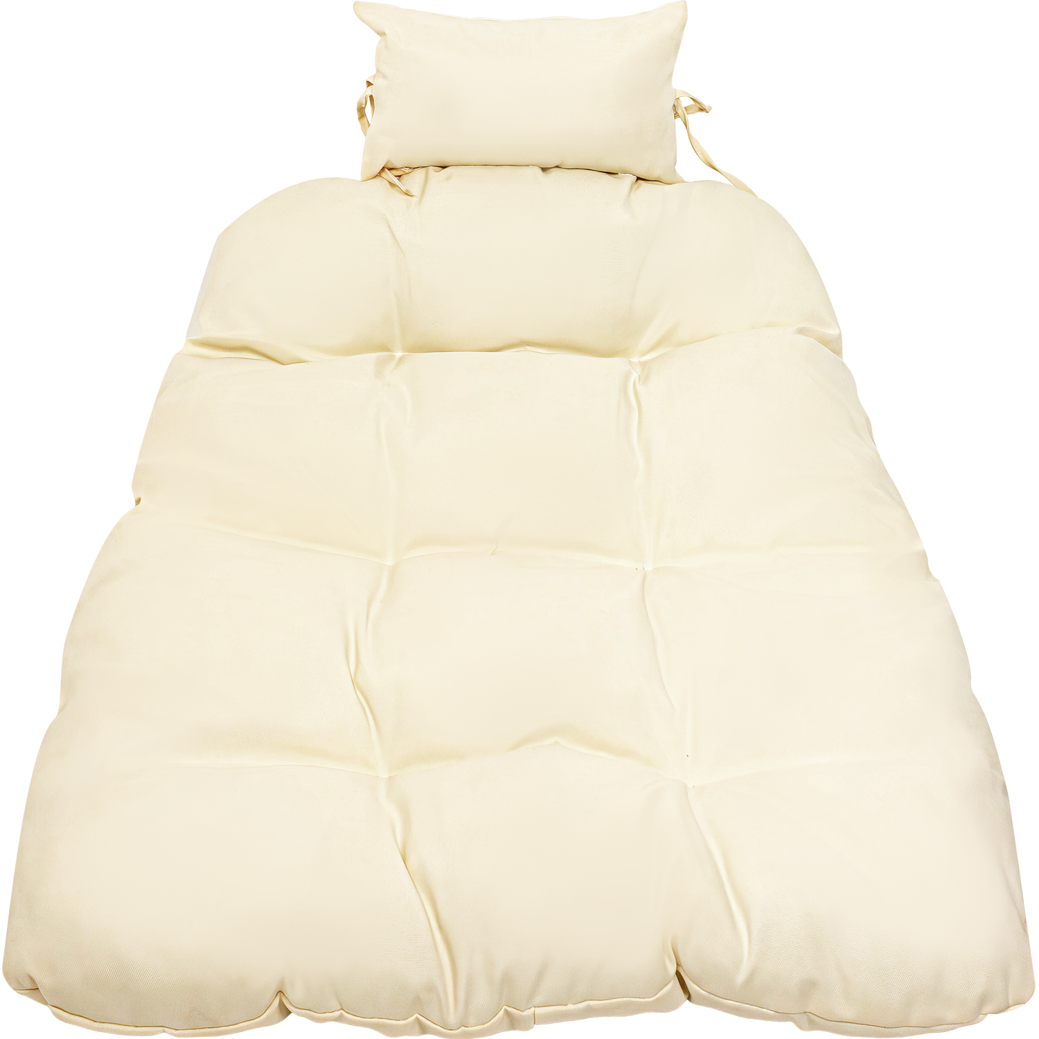 Silla Columpio Colgante Hamaca Jardin Exteriores + Cojines Beige