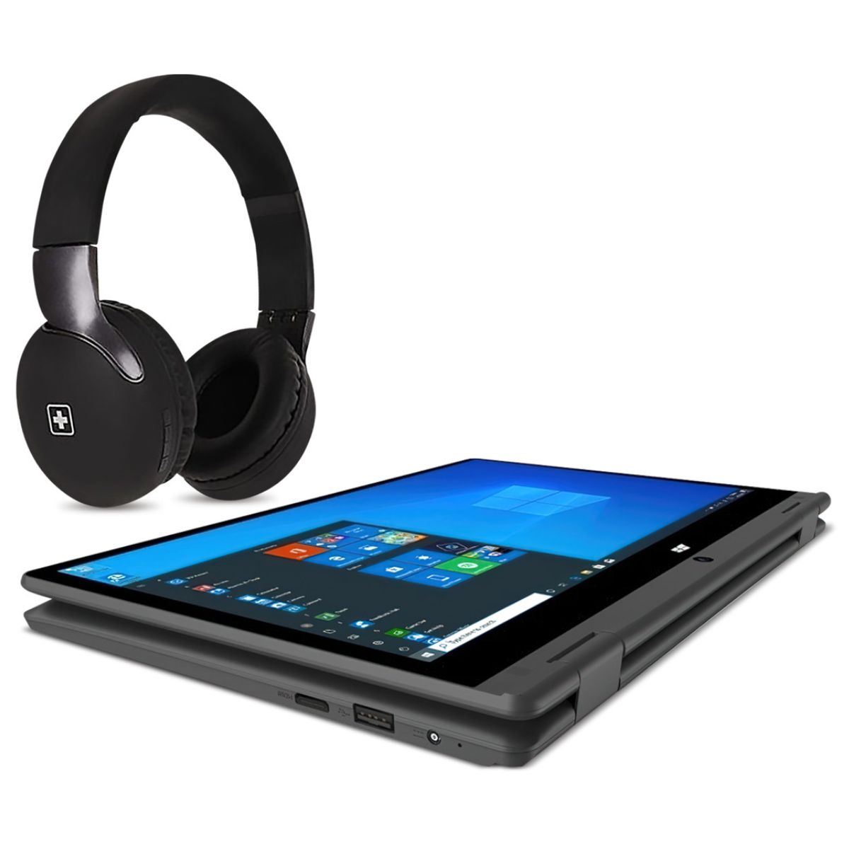 Combo Laptop Ghia Shift Pro 2 2en1 360 Intel Celeron-N4000 4GB 64GB con Expansor 11.6Pulg HD Touch W10P 2N1C211CP notghia-312 + Regalo.