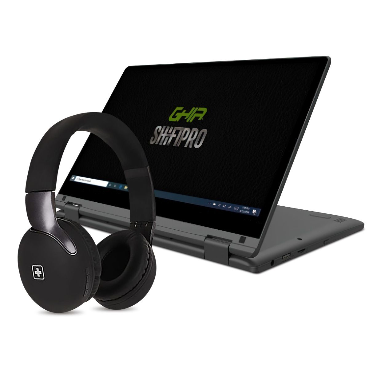 Combo Laptop Ghia Shift Pro 2 2en1 360 Intel Celeron-N4000 4GB 64GB con Expansor 11.6Pulg HD Touch W10P 2N1C211CP notghia-312 + Regalo.